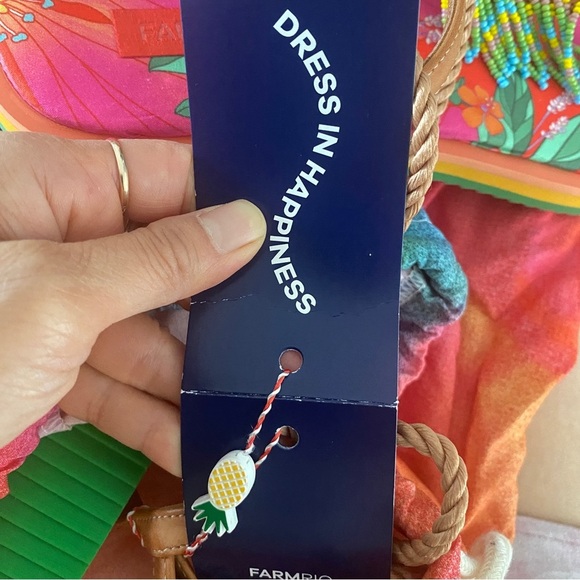 Farm Rio thong fringe beaded sandals - Picture 6 of 8